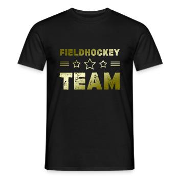 Fieldhockey Team - Männer T-Shirt - Schwarz - Vorne - AI Model Male 178 light (178cm)