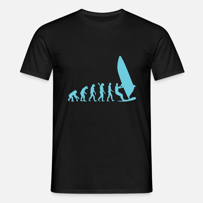 windsurfer evolution - Männer T-Shirt - Schwarz
