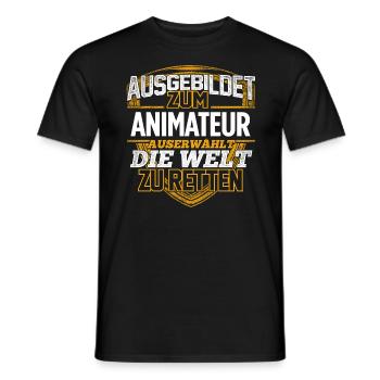 ANIMATEUR - Der Auserwählte - Männer T-Shirt - Schwarz - Vorne - AI Model Male 178 light (178cm)