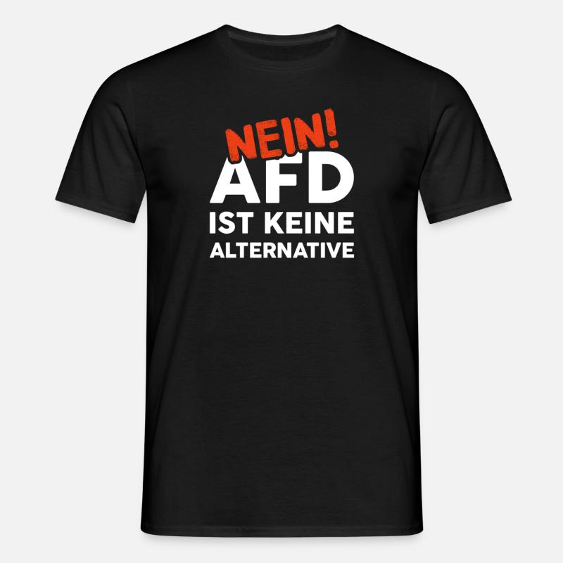 against AfD - Men's T-Shirt - black