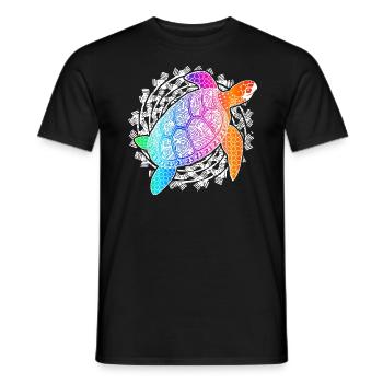 Turtle turtle 23 - Men's T-Shirt - black - Front - AI Model Male 178 light (178cm)