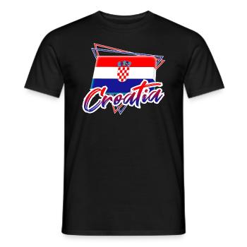 Croatia - Men's T-Shirt - black - Front - AI Model Male 178 light (178cm)