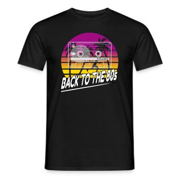 Edition 80er Retro - Männer T-Shirt - Schwarz - Vorne - AI Model Male 178 light (178cm)