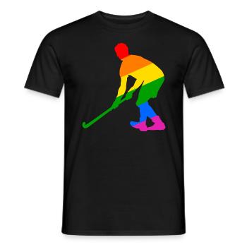 LGBTQ Feldhockeyspieler - Männer T-Shirt - Schwarz - Vorne - AI Model Male 178 light (178cm)