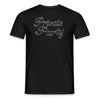 Soirée privée - T-shirt homme - noir - Devant - AI Model Male 178 light (178cm)