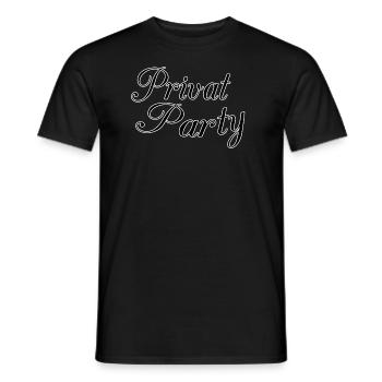 Privatparty - Männer T-Shirt - Schwarz - Vorne - AI Model Male 178 light (178cm)
