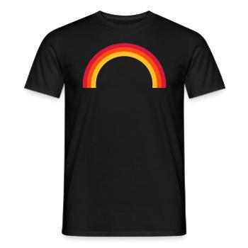 Semicircle / Arc 3-Color VECTOR - Men's T-Shirt - black - Front - AI Model Male 178 light (178cm)