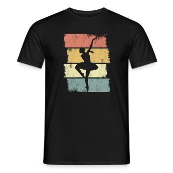 Ballerina Drawing - Men's T-Shirt - black - Front - AI Model Male 178 light (178cm)