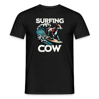 Vache surfeuse - T-shirt homme - noir - Devant - AI Model Male 178 light (178cm)