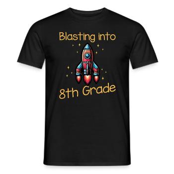 Blasting Into 8th Grade - Men's T-Shirt - black - Front - AI Model Male 178 light (178cm)