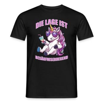 Die Lage ist besäufniserregend, perfektes JGA - Männer T-Shirt - Schwarz - Vorne - AI Model Male 178 light (178cm)