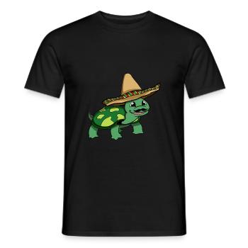 turtle - Men's T-Shirt - black - Front - AI Model Male 178 light (178cm)