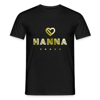 Hanna Herz - T-shirt homme - noir - Devant - AI Model Male 178 light (178cm)