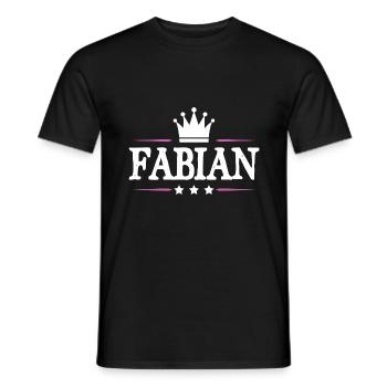 Fabian - Men's T-Shirt - black - Front - AI Model Male 178 light (178cm)