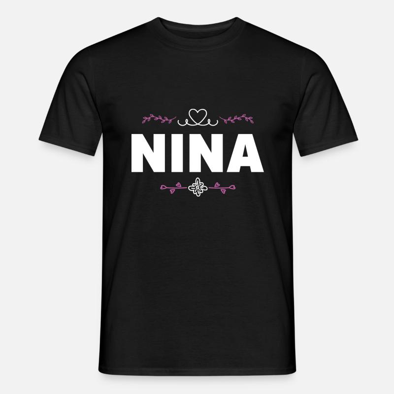 Nina - Männer T-Shirt - Schwarz