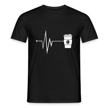Coffee Pulse - Men's T-Shirt - black - Front - AI Model Male 178 light (178cm)