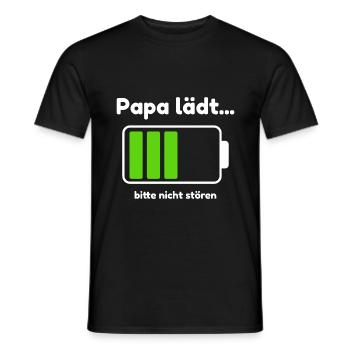 Papa lädt... bitte nicht stören – Lustig & ehrlich - Männer T-Shirt - Schwarz - Vorne - AI Model Male 178 light (178cm)