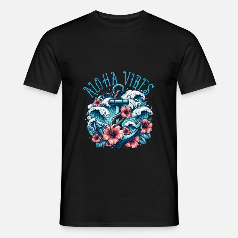 Aloha Vibes - Männer T-Shirt - Schwarz