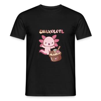 Snaxolotl sucht Eiscreme - Männer T-Shirt - Schwarz - Vorne - AI Model Male 178 light (178cm)