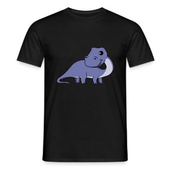 Dinosaurier brontosaurus Comic - Männer T-Shirt - Schwarz - Vorne - AI Model Male 178 light (178cm)