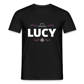 Lucy - T-shirt homme - noir - Devant - AI Model Male 178 light (178cm)