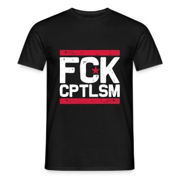 FCK CPTLSM (blanc) - T-shirt homme - noir - Devant - AI Model Male 178 light (178cm)