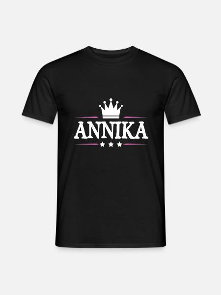 Annika - Männer T-Shirt - Schwarz