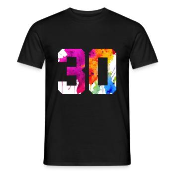 NUMMER 30 JAHRE ALT 30. GEBURTSTAG - Männer T-Shirt - Schwarz - Vorne - AI Model Male 178 light (178cm)