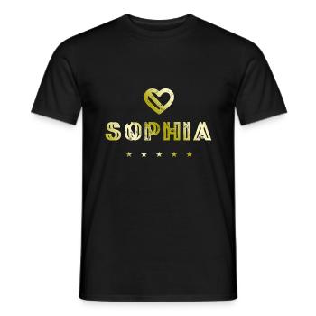 Sophia Heart - Men's T-Shirt - black - Front - AI Model Male 178 light (178cm)