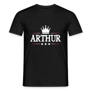 Arthur - Männer T-Shirt - Schwarz - Vorne - AI Model Male 178 light (178cm)