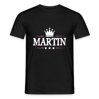 Martin - T-shirt homme - noir - Devant - AI Model Male 178 light (178cm)