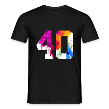 NUMMER 40 JAHRE ALT 40. GEBURTSTAG - Männer T-Shirt - Schwarz - Vorne - AI Model Male 178 light (178cm)