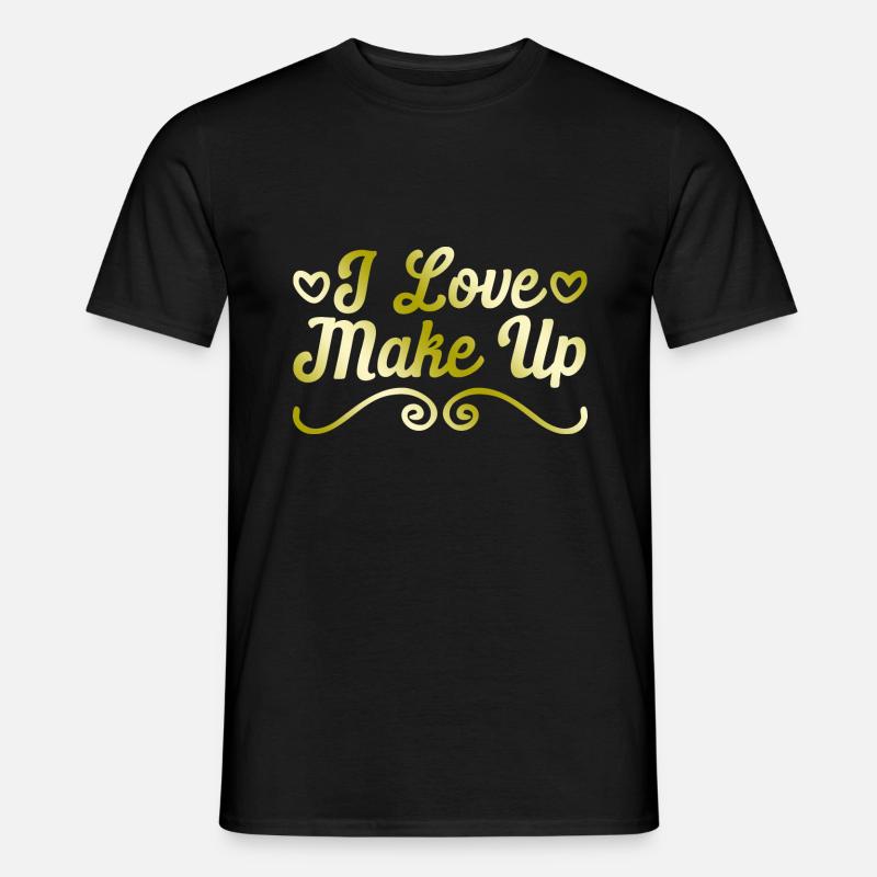 Ich liebe Make up - Männer T-Shirt - Schwarz
