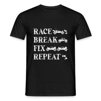 RC Auto Rennen - Männer T-Shirt - Schwarz - Vorne - AI Model Male 178 light (178cm)