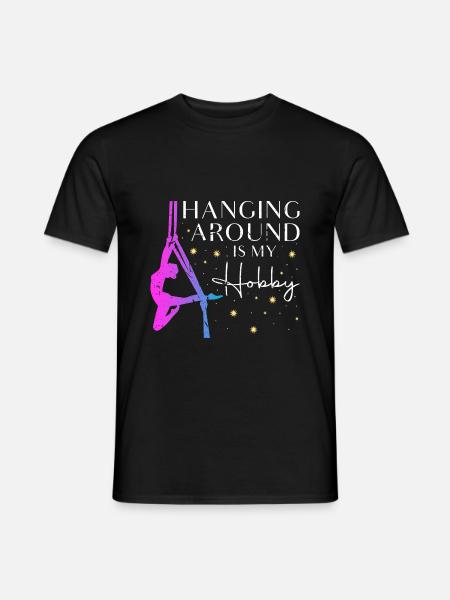 Aerialistinnen Aerial Yoga - Männer T-Shirt - Schwarz