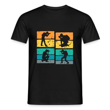 Retro Fotografie für Fotograf Vintage Kamera - Männer T-Shirt - Schwarz - Vorne - AI Model Male 178 light (178cm)