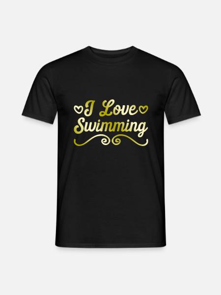 J’adore nager - T-shirt homme - noir