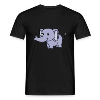 Elephant Comic - Men's T-Shirt - black - Front - AI Model Male 178 light (178cm)
