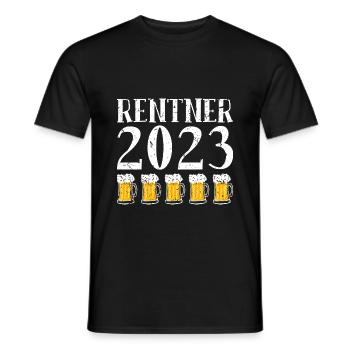 Rentner Bier Trinken Rente 2023 Ruhestand - Männer T-Shirt - Schwarz - Vorne - AI Model Male 178 light (178cm)