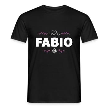 Fabio - Men's T-Shirt - black - Front - AI Model Male 178 light (178cm)