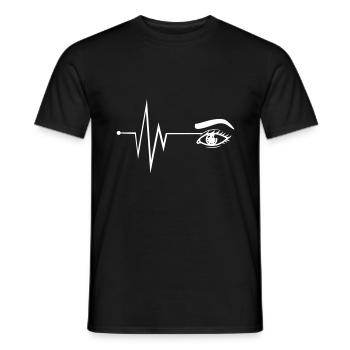 Augen symbol Puls - Männer T-Shirt - Schwarz - Vorne - AI Model Male 178 light (178cm)