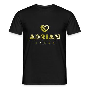 Adrian Herz - T-shirt homme - noir - Devant - AI Model Male 178 light (178cm)
