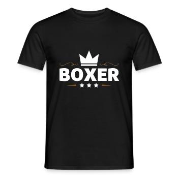 Boxer Boxen Sport - Männer T-Shirt - Schwarz - Vorne - AI Model Male 178 light (178cm)