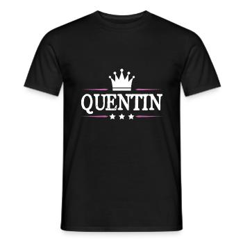 Quentin - Männer T-Shirt - Schwarz - Vorne - AI Model Male 178 light (178cm)