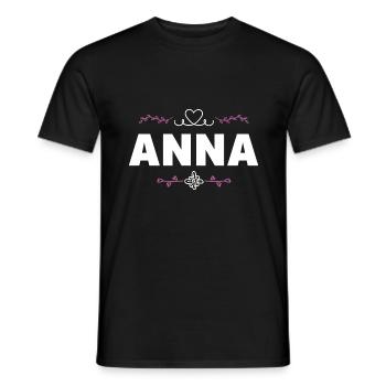 Anna - Männer T-Shirt - Schwarz - Vorne - AI Model Male 178 light (178cm)