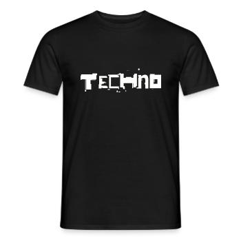 Techno - T-shirt homme - noir - Devant - AI Model Male 178 light (178cm)