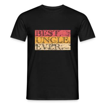 Uncle Godfather Hero Gift for Godfather - Men's T-Shirt - black - Front - AI Model Male 178 light (178cm)