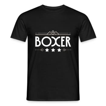 Boxer Boxen Sport - Männer T-Shirt - Schwarz - Vorne - AI Model Male 178 light (178cm)