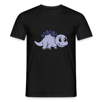Dinosaurier stegosaurus Comic - Männer T-Shirt - Schwarz - Vorne - AI Model Male 178 light (178cm)