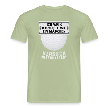 Golf wie Mädchen Frau Lustiger Spruch Geschenk - Männer T-Shirt - Sage - Vorne - AI Model Male 178 light (178cm)